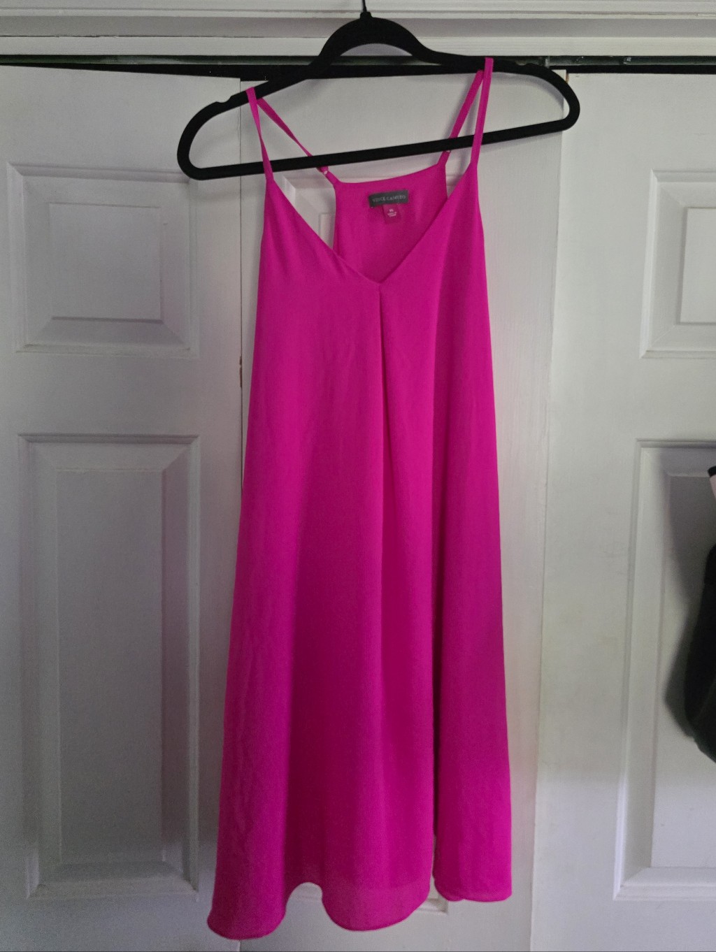 Vince Camuto Pop Pink Invereted Pleat Dress